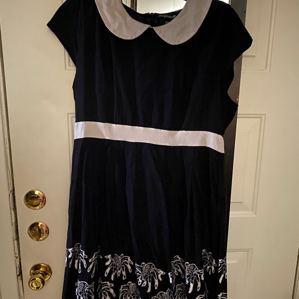 Sourpuss Black Dress with White Collar